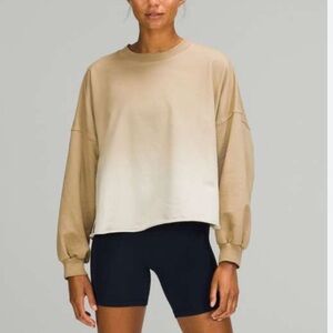 lululemon LA oversized boxy crew size M/L beige ombre